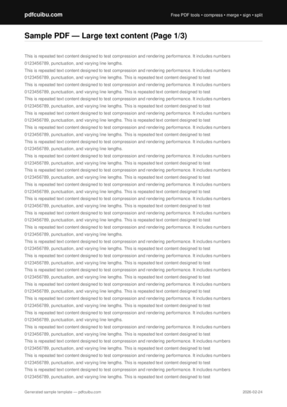 Pdfcuibu sample large text content