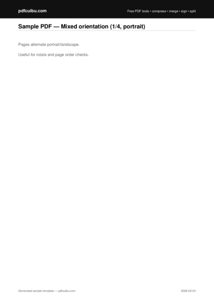 Pdfcuibu sample mixed orientation
